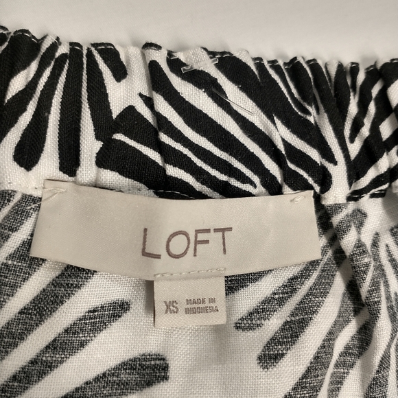 Loft (Firework) Maxi Tiered Linen Blend Square Neckline Sundress Size XS - Picture 8 of 9